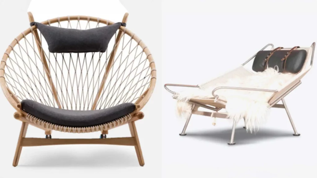 Contemporary chair and Modernist char